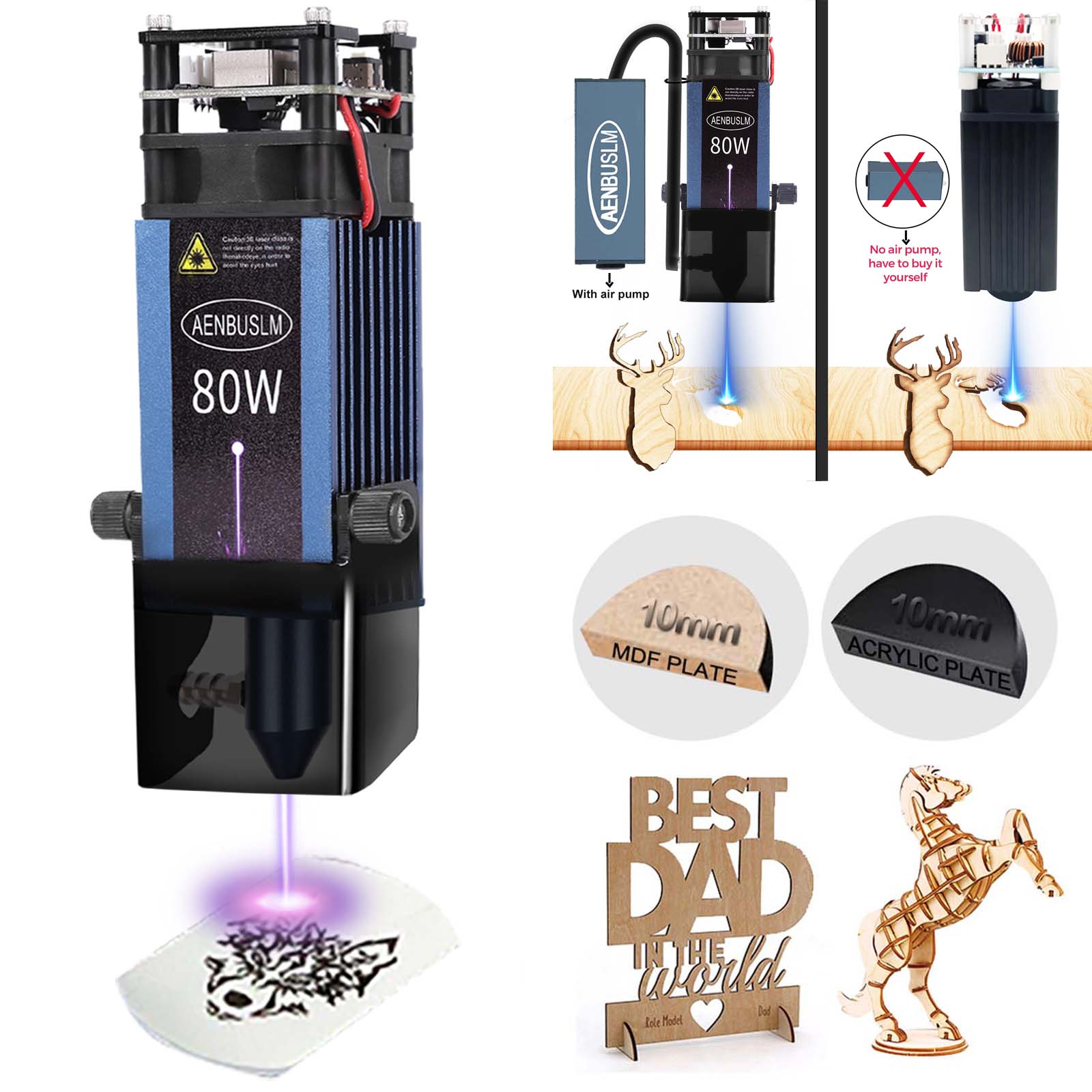 Industrial Laser Engraver - AENBUSLM 40 Вт 80 Вт Модуль