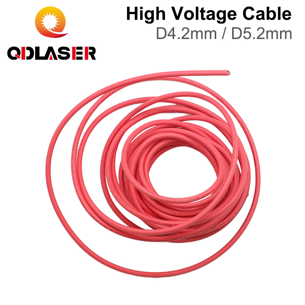 Laser Tube Replacement - Кабель зажигания QDLASER 3 метра, красный,